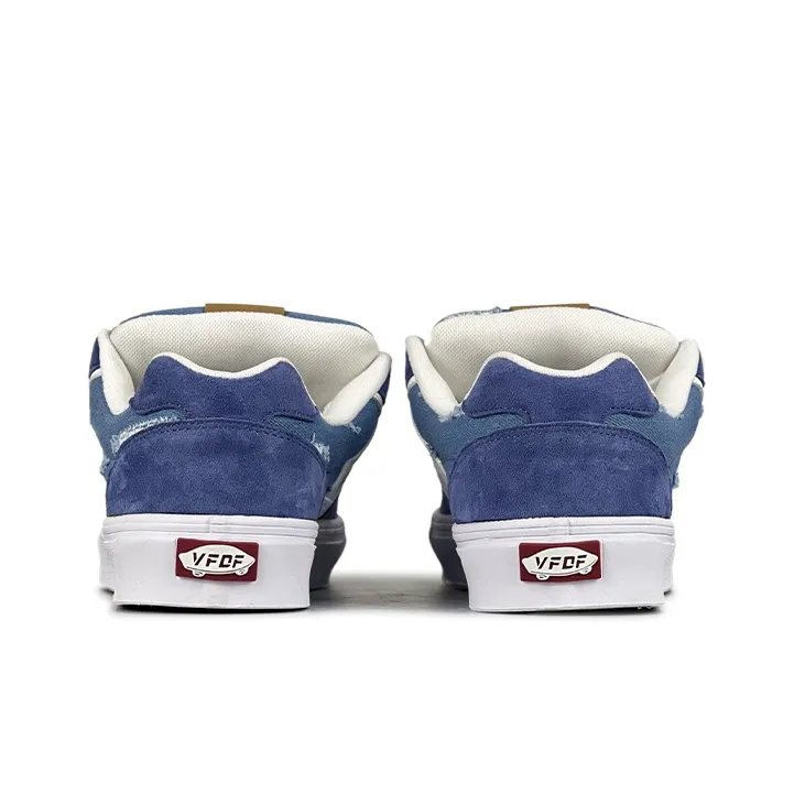 VFDF Puffy Shoes Low Top Skateboard Shoes Unisex Denim Blue-4