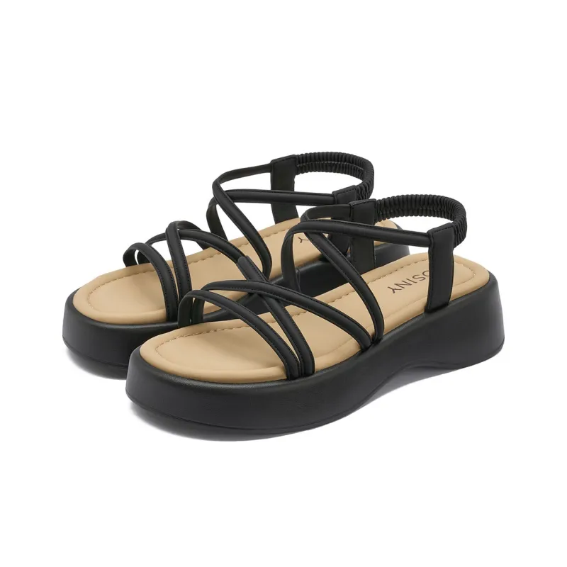 JOSINY Beach Sandals Women's Black-1