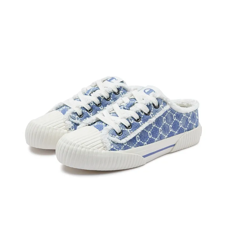 Champion Campus Low Top Skateboard Shoes Women's Blue-2