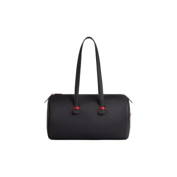 HERMES Galop D'Hermes Sport Swift Calfskin Sports Handbag Men's Navy Blue & Chili Red & Orange