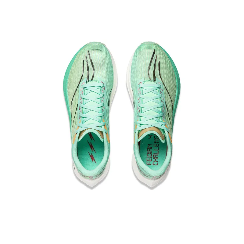 LINING Feidian 4 Challenger Running Shoes Men Low Top Fluorescent Ice Cyan/Lemon-3