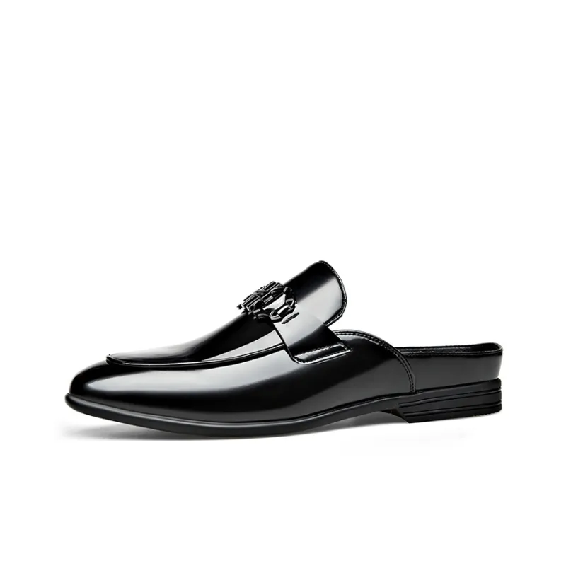 LIANGGUAN Closed Toe Slippers Men's Black-0