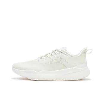 361° Semi-Automatic MIRO Cushioning Anti-Slip Wear-Resistant Breathability Low-Top Running Shoes Women's Silver White