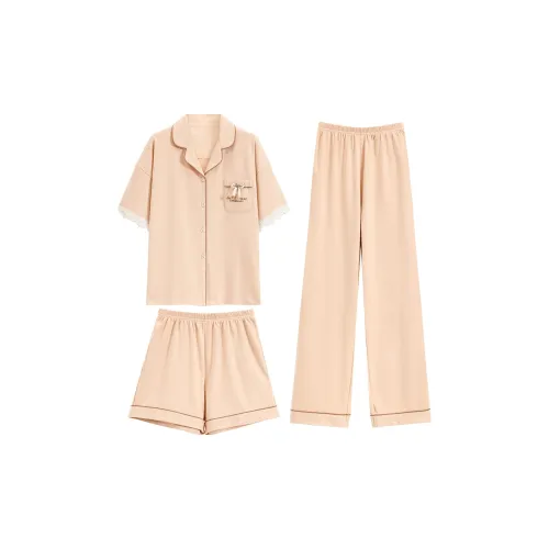 Mulong Family Pajama Set Women's Wheat