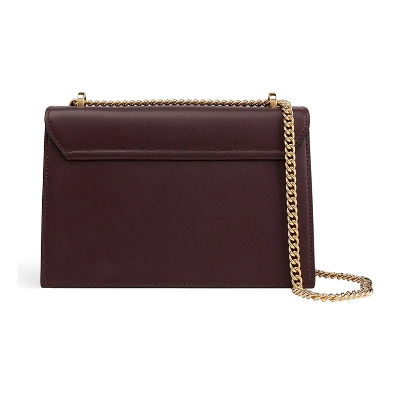 VANESSA HOGAN Cow Leather Shoulder Bag Crossbody Bag Women's Dark Red-7