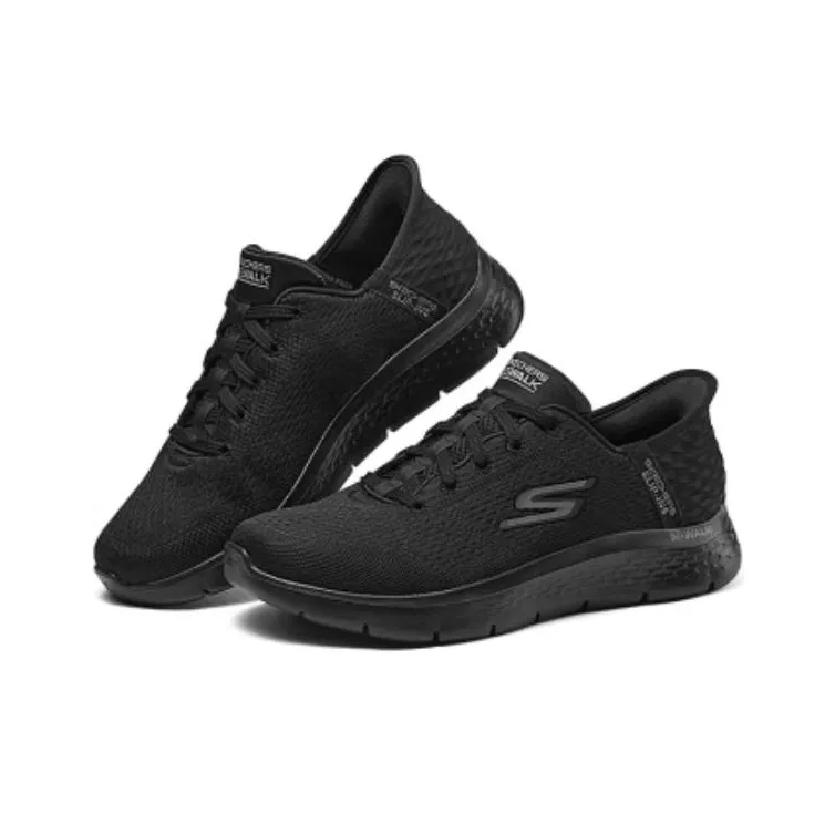 Skechers Go Walk Fle Cushioning Wear Resistant Breathable Supportive Low Top Casual Shoes Men's Black-1