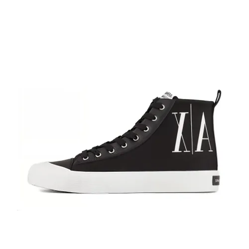 ARMANI EXCHANGE Icon Skateboard Shoes Men High-Top Black