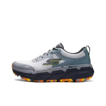 Skechers Cushioning Wear Resistant Low Top Casual Running Shoes Men's Gray Multicolor