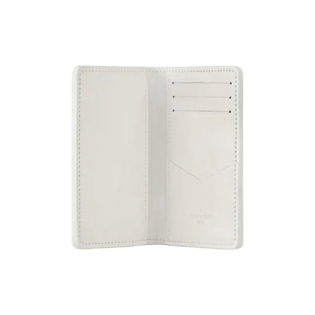LOUIS VUITTON Leather Wallet Men's White-1