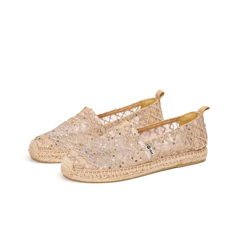 Joy&Mario Espadrilles Women's Gold/Ecru/Black-1