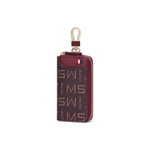 MashaLanti PVC For Microfiber Key Pouch Regular Unisex Burgundy