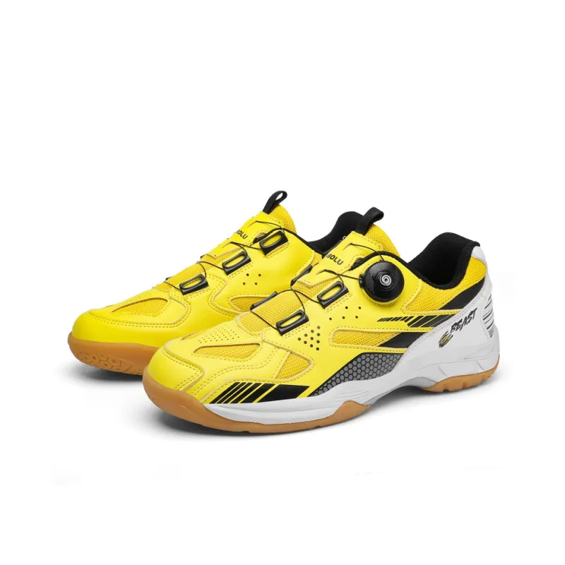 TABOLU Badminton Shoes Unisex Low Top White/Yellow-9
