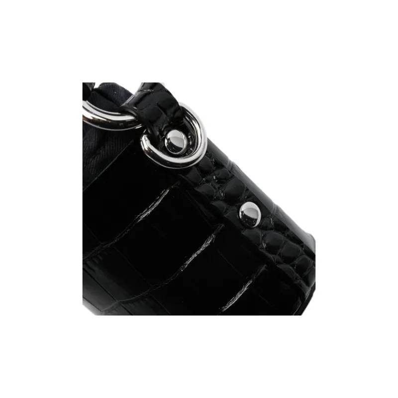 Vivienne Westwood DAISY Calfskin Bucket Bag, Shoulder Bag, Crossbody Bag, Handbag Mini Women's Black-3