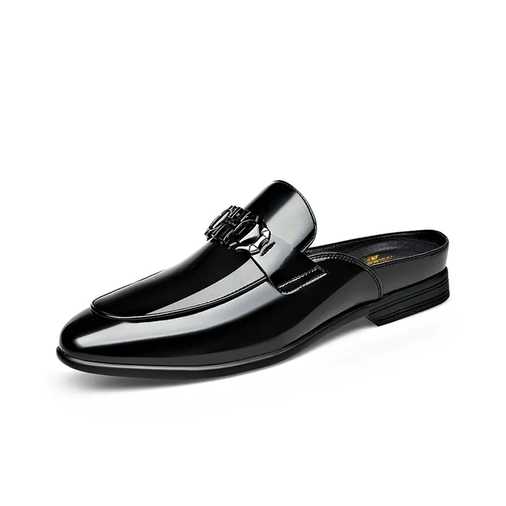 LIANGGUAN Closed Toe Slippers Men's Black-1