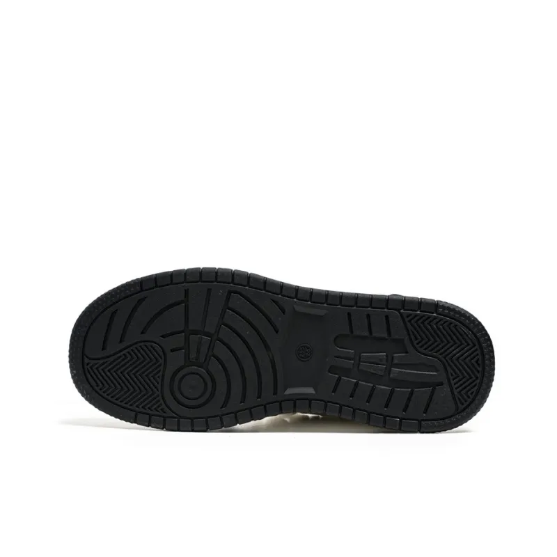 Meiretu Low Top Skateboard Shoes Men's Beige Black-5