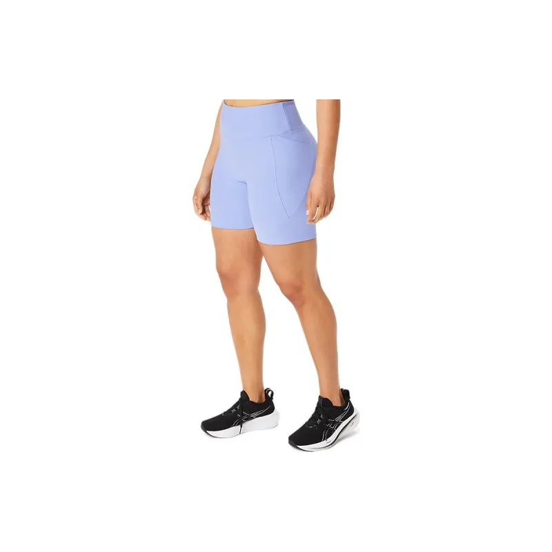 Asics Rib Bike Short Casual Shorts Women's Purple-2