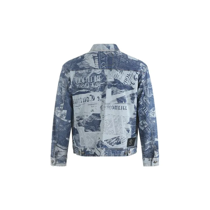 VERSACE JEANS COUTURE Magazine print Denim Jacket-1