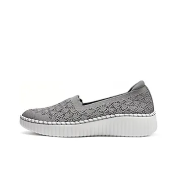 Skechers Cushioning And Breathable Low Top Casual Shoes Women's Charcoal Gray