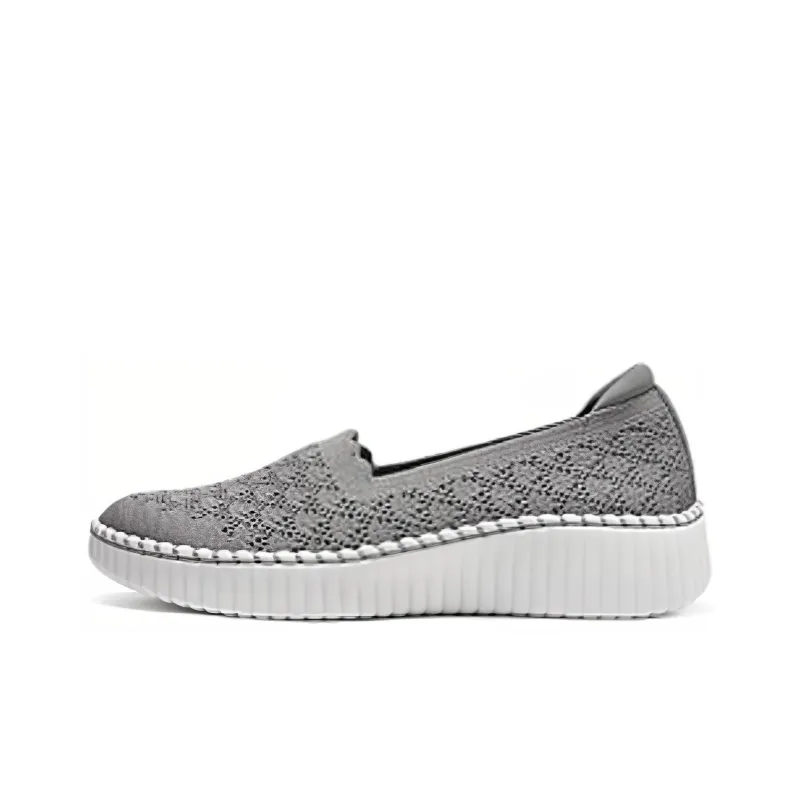 Skechers Cushioning And Breathable Low Top Casual Shoes Women's Charcoal Gray-0