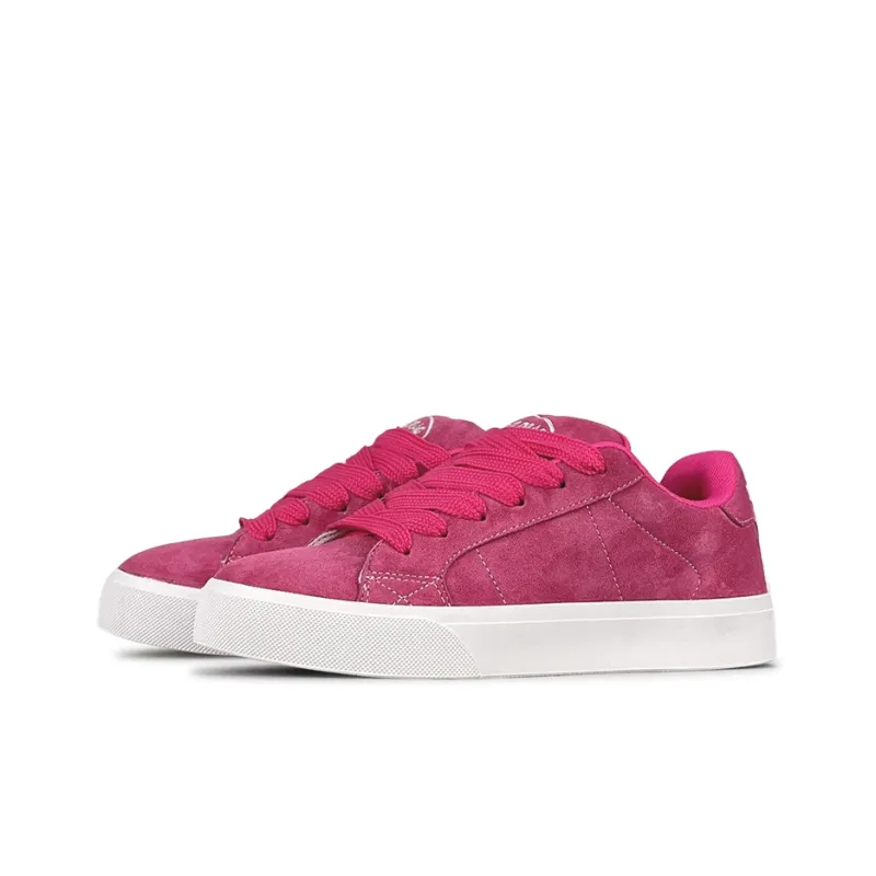 LuzaoT SUPER DRAG Skateboard Shoes Unisex Low Top Pink/White-2