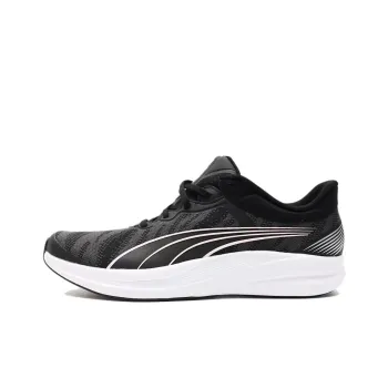 PUMA Cushioning Wear-Resistant Low-Top Running Shoes Unisex Black White