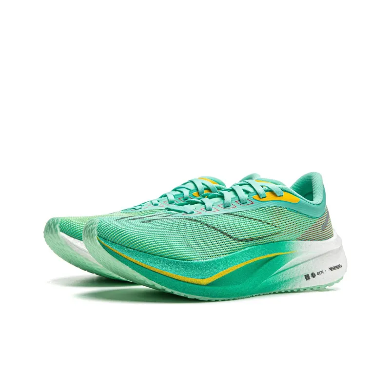 LINING Feidian 4 Challenger Running Shoes Women's Low Top Fluorescent Ice Cyan/Lemon-2