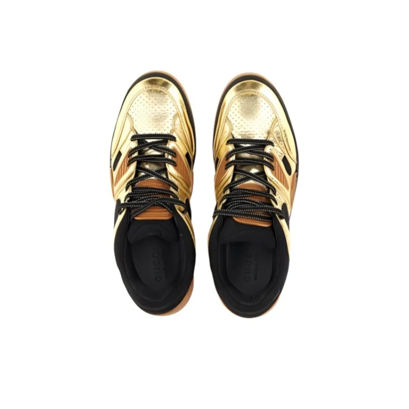 GUCCI Basket Low Gold Black-8