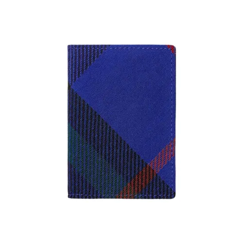 Burberry Polyester Blended Cotton Card Holder Men's Knight Blue