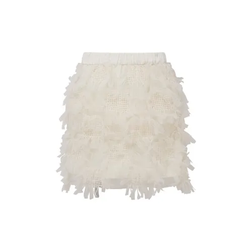 D'zzit Casual Short Skirts Women's Off White