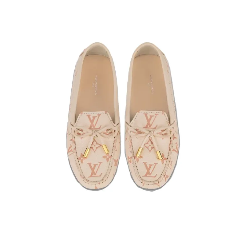 LOUIS VUITTON Gloria Gommino Loafers Women's Pink-4