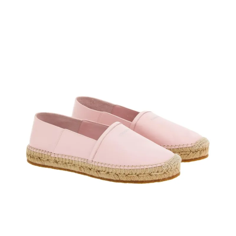 FERRAGAMO Debossed-logo Leather Espadrilles-2