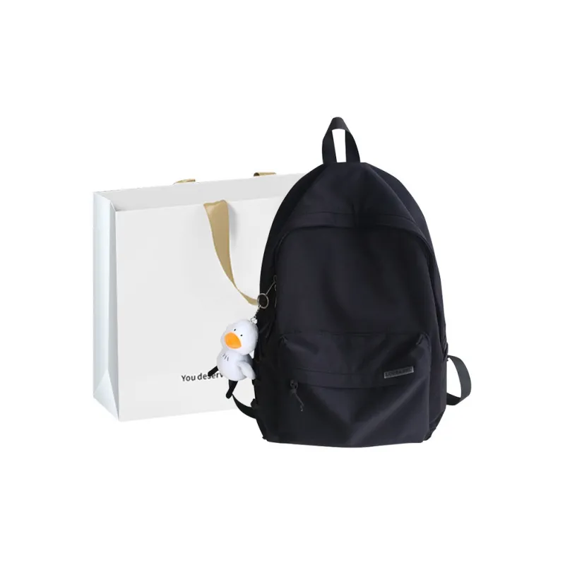 Aini Rabbit Nylon Backpack Regular Unisex White/Black-0