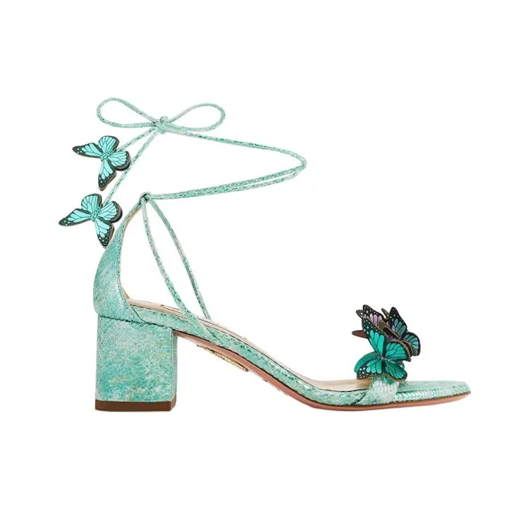 AQUAZZURA Papillon 50mm Iridescent Sandals-1