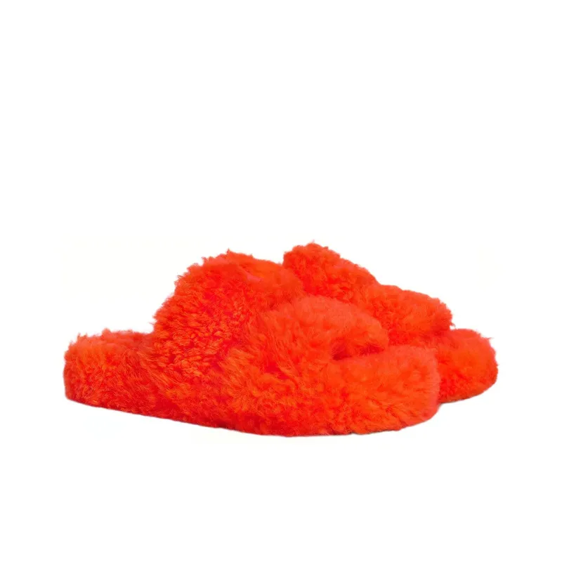 CELINE Triomphe Slide Slippers Women's Orange-2