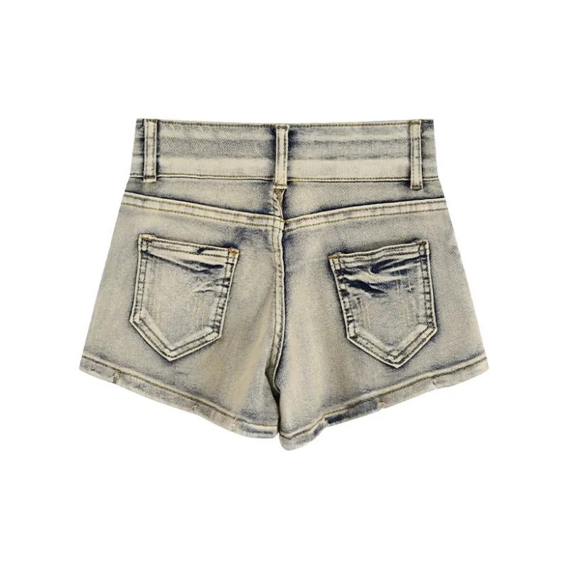 Garbege Denim Shorts Women's Blue-1