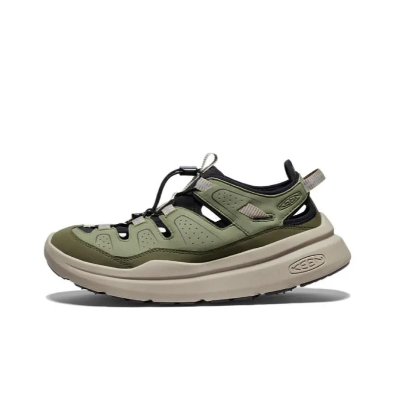 KEEN WK450 Cushioning Breathable Low Top Casual Shoes Men's Green Black-0