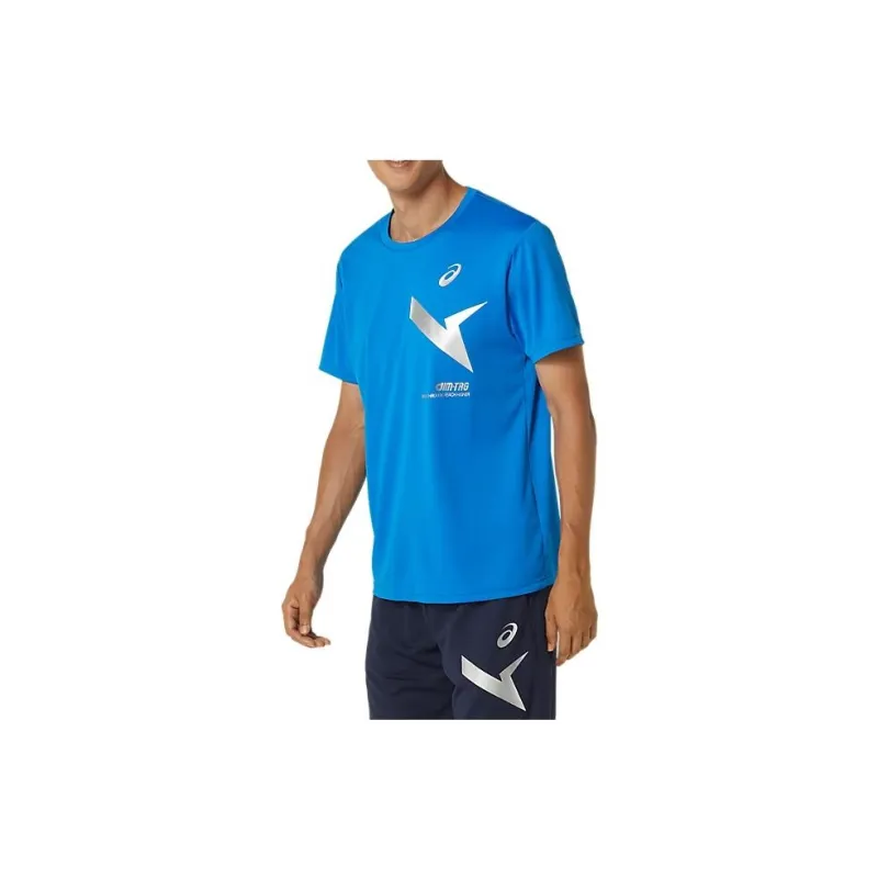 Asics T Shirts Unisex Blue-2
