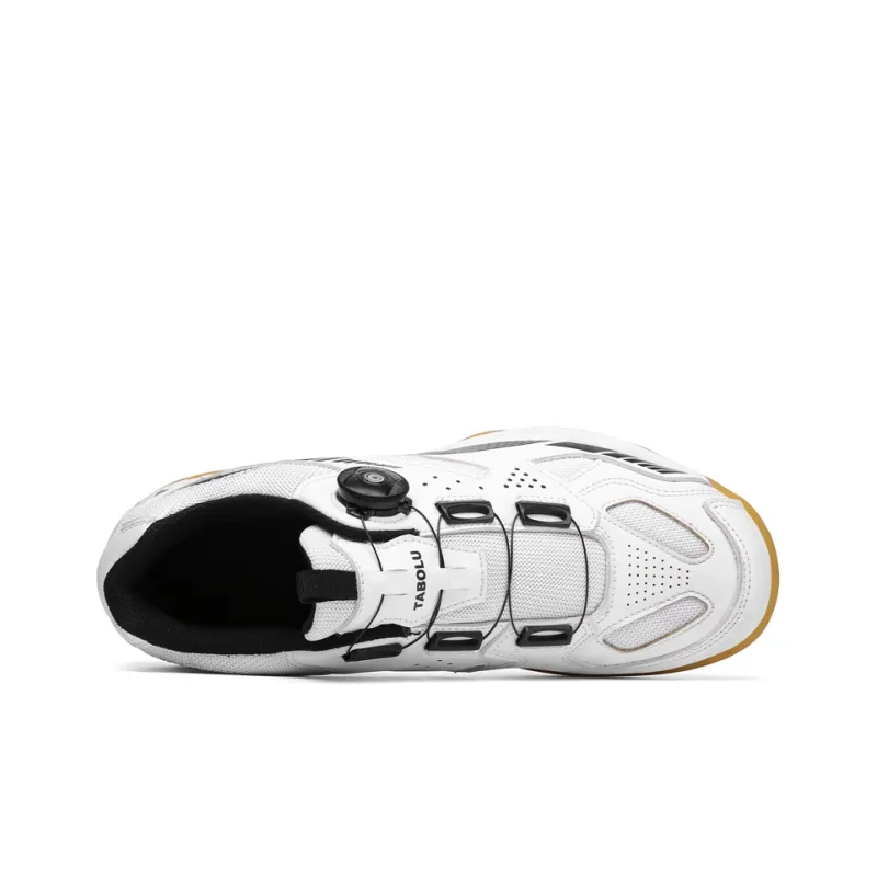 TABOLU Badminton Shoes Unisex Low Top White/Yellow-4