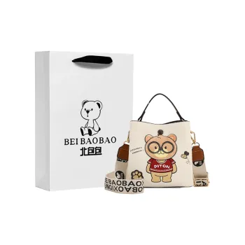 North Pack Handbags Ecru+Shopping Bag
