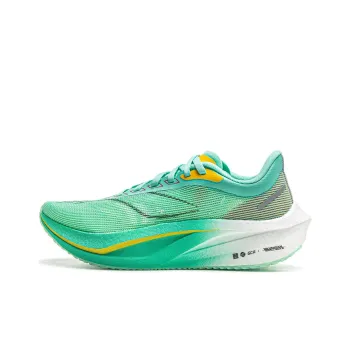 LINING Feidian 4 Challenger Running Shoes Women's Low Top Fluorescent Ice Cyan/Lemon