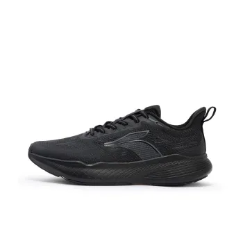 361° Semi-Competitive Attitude Cushioning Anti-Slip Wear-Resistant Breathability Low-Top Running Shoes Men's Black Gray