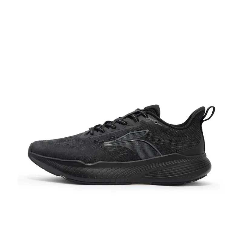 361° Semi Competitive Attitude Cushioning Anti Slip Wear Resistant Breathability Low Top Running Shoes Men's Black Gray-0