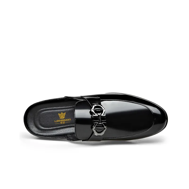 LIANGGUAN Closed Toe Slippers Men's Black-3