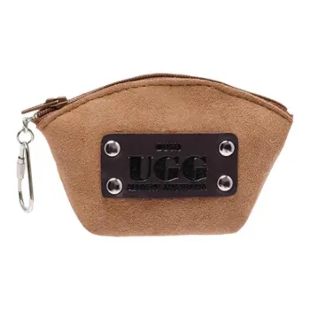 UGG Sheepskin Coin Purse Unisex Chestnut