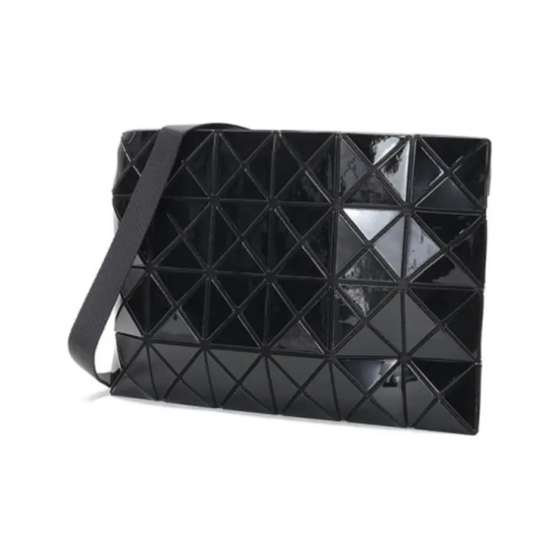 ISSEY MIYAKE PVC Laptop Bag Handbag Crossbody Bag Medium Size Women's Black-3