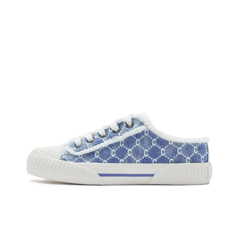 Champion Campus Low Top Skateboard Shoes Women's Blue-0