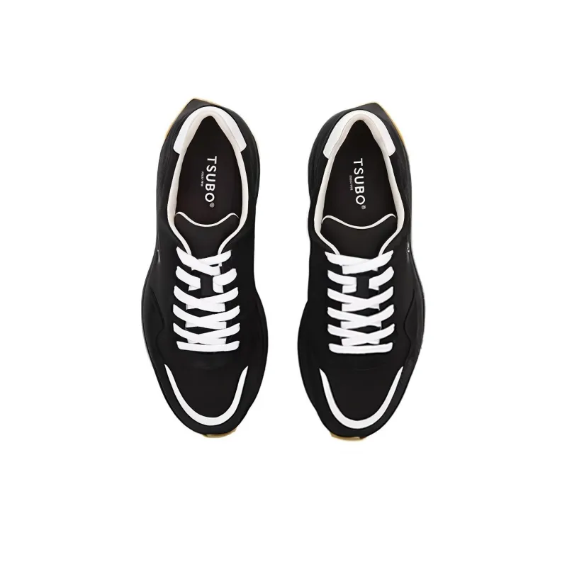 TSUBO CR Original&Collection Slip-Resistant Breathable Low-Top Casual Shoes Unisex Black-2