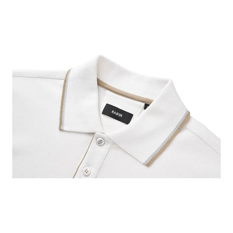 RARE Short Sleeved Polo Shirt Men's White-3
