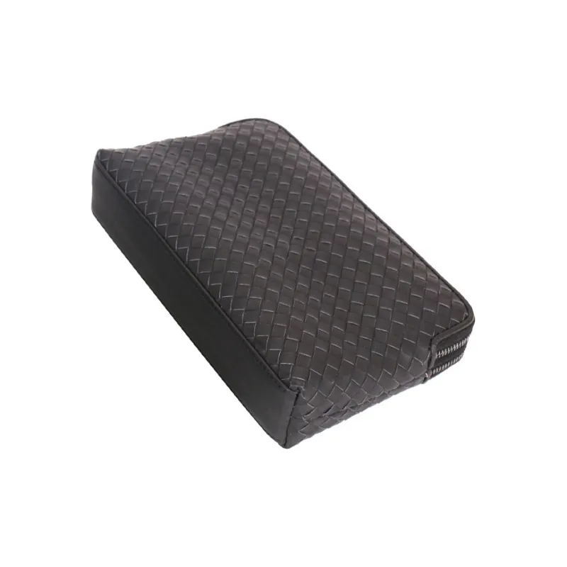 CMLZIUA Lacquered Cow Leather With Embroidery Clutch Unisex Black-4