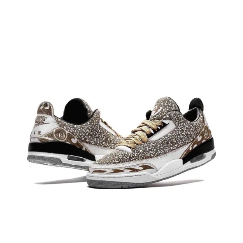 Jordan Air Jordan 3 Low 'Kobe' Anti-Slip Wear-Resistant Low-Top Vintage Basketball Shoes Men's Brown-1
